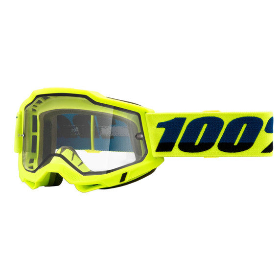 GOGGLE 100% ACCURI 2 ENDURO MTB FLUO/YELLOW CLEAR LENS 50016-00003