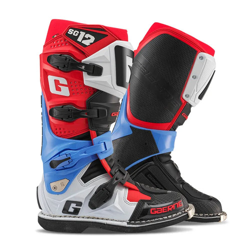 BOTAS SG12 REALM ROJA AZUL BLANCO NEGRO T. 44