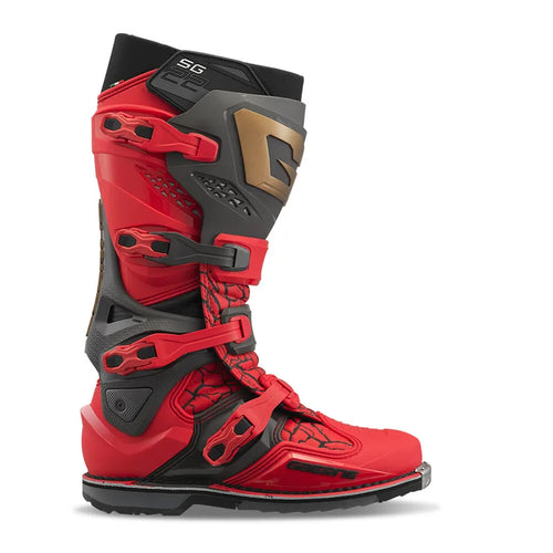 BOTAS GAERNE SG22 MAGMA MJK LE BOOTS RED/BLACK/GOLD SZ 9 480-66609