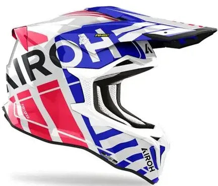 HELMET STRYCKER BRAVE BLUE RED GLOSS AIROH STB55 M