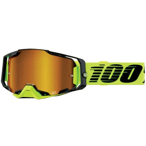 GOOGLE 100% ARMEGA AMARILLO NEON LENTE DORADO ESPEJO