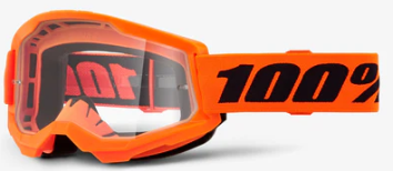 GOGGLE STRATA 2 NEON ORANGE CLEAR LENS 50027-00015
